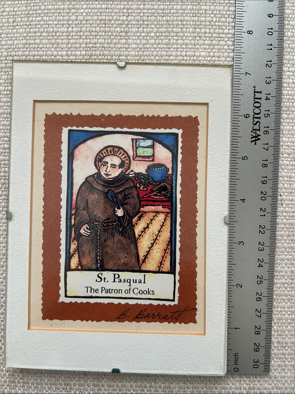 St. Pasqual Patron of Cooks Art Print - Brown Accent